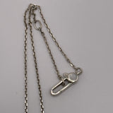 GUCCI SQUARE PLATE NECKLACE SILVER