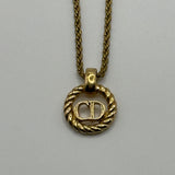 DIOR CD ENGRAVE RING NECKLACE GOLD