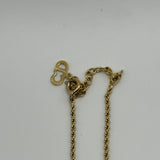 DIOR CRYSTAL HEART NECKLACE GOLD