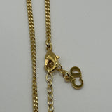 DIOR CD TRIPLE CRYSTAL NECKLACE GOLD