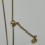 DIOR CRYSTAL CD HEART NECKLACE GOLD