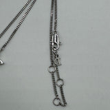 DIOR DIAMOND STARS DROP LOGO SILVER NECKLACE