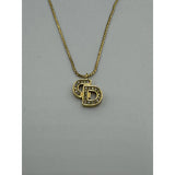 DIOR CRYSTAL CD GOLD NECKLACE