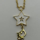 DIOR WHITE STAR NECKLACE GOLD