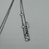 DIOR LOGO & TEAR DROP SILVER NECKLACE