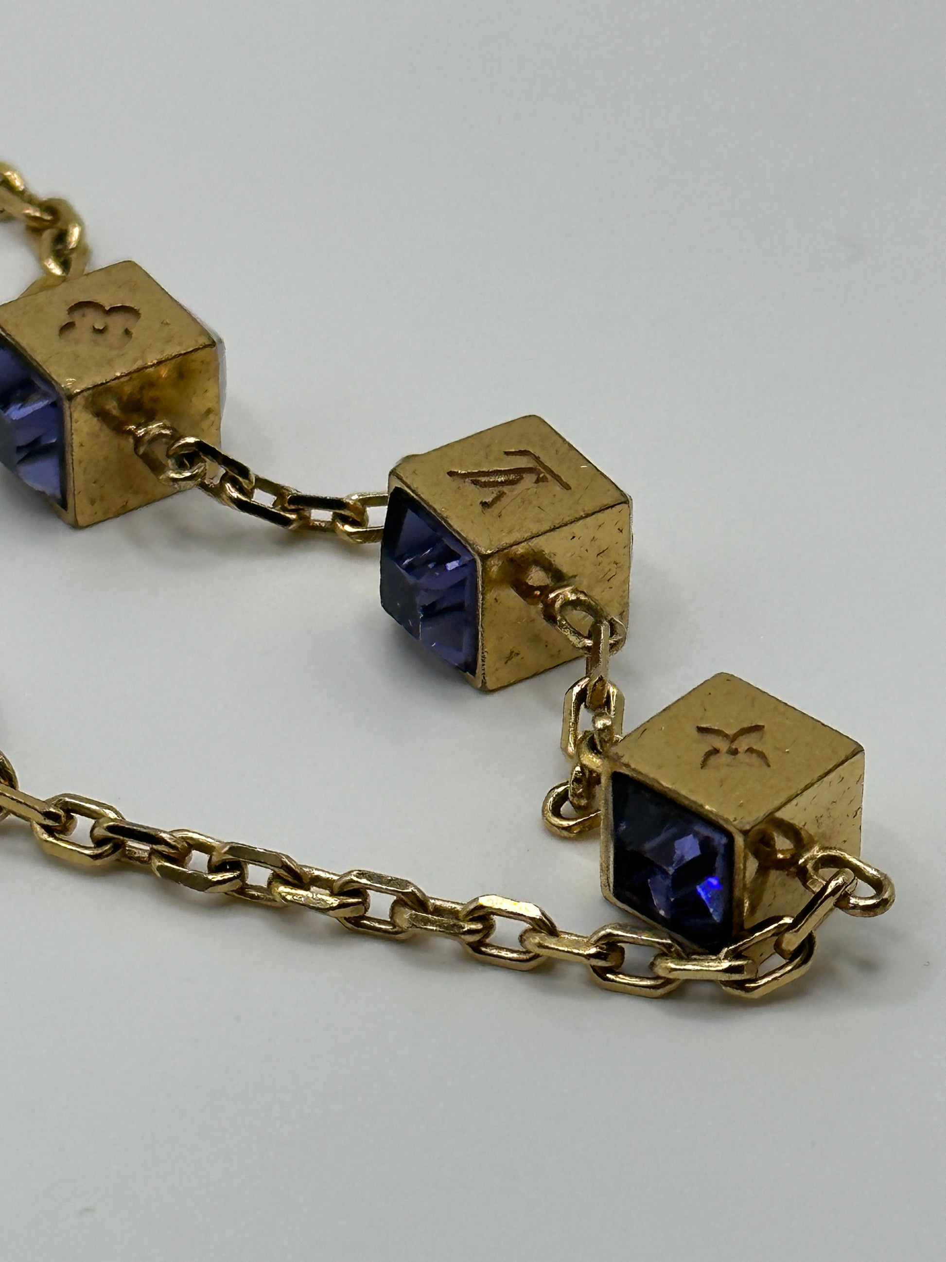 LOUIS VUITTON Metal Louisette Bracelet Gold 1219242