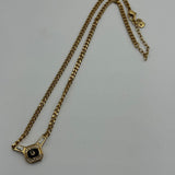 DIOR BLACK CRYSTAL GOLD NECKLACE