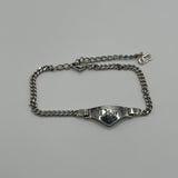 DIOR TRIANGLE PLATE BRACELET SILVER