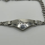 DIOR TRIANGLE PLATE BRACELET SILVER