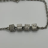 DIOR CUBE LETTERS BRACELET SILVER