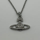 VIVIENNE WESTWOOD SILVER SATURN NECKLACE