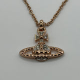 VIVIENNE WESTWOOD ROSE GOLD SATURN NECKLACE