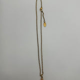 VIVIENNE WESTWOOD GOLD CRYSTAL FLAT ORB NECKLACE