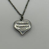 VIVIENNE WESTWOOD SILVER HEART PENDANT NECKLACE