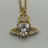 VIVIENNE WESTWOOD GOLD/CLEAR ARIELLA NECKLACE