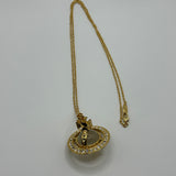 VIVIENNE WESTWOOD LARGE GOLD CRYSTAL ORB NECKLACE