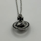 VIVIENNE WESTWOOD BLACK EARTH ORB NECKLACE