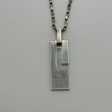 GUCCI BAR VENETIAN NECKLACE SILVER