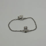 VIVIENNE WESTWOOD SILVER CRYSTAL SATURN BRACELET