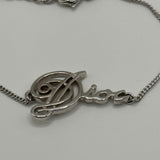 DIOR CURSIVE LOGO SILVER BRACELET