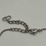 DIOR CURSIVE LOGO SILVER BRACELET