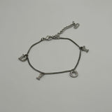 DIOR CRYSTAL LETTERS SILVER BRACELET