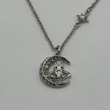 VIVIENNE WESTWOOD DORINA MOON SILVER NECKLACE