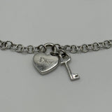 DIOR SILVER HEART LOCK BRACELET