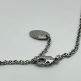 VIVIENNE WESTWOOD SILVER CRYSTAL ORB NECKLACE