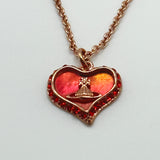 VIVIENNE WESTWOOD RED/GOLD PETRA NECKLACE