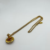 VIVIENNE WESTWOOD GOLD/PINK ORB NECKLACE