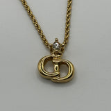 DIOR CD CRYSTAL GOLD NECKLACE