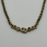 DIOR MINI CD THICK CHAIN GOLD NECKLACE