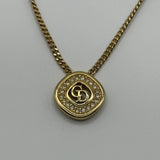 DIOR CD CRYSTAL DIAMOND GOLD NECKLACE