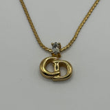 DIOR CD CRYSTAL GOLD NECKLACE