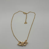 DIOR GOLD CRYSTAL LOOSE LETTERS NECKLACE