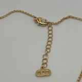 DIOR GOLD CRYSTAL LOOSE LETTERS NECKLACE