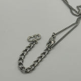 DIOR SILVER WORD LOGO NECKLACE