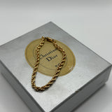 DIOR SIMPLE THICK GOLD CHAIN BRACELET