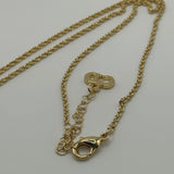 DIOR GOLD CD HEART RIBBON NECKLACE