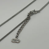 DIOR SILVER CRYSTAL HEART NECKLACE