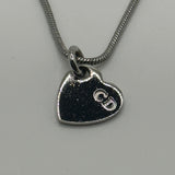 DIOR SILVER HEART CD NECKLACE