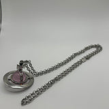 VIVIENNE WESTWOOD PINK LARGE ORB NECKLACE