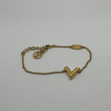 LOUIS VUITTON V LETTER GOLD BRACELET