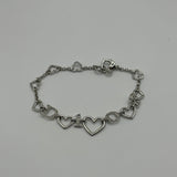 DIOR HEART CHAIN SILVER BRACELET