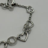 DIOR HEART CHAIN SILVER BRACELET