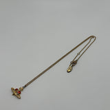 VIVIENNE WESTWOOD GOLD DIAMANTE HEART NECKLACE