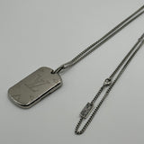 LOUIS VUITTON SILVER MONOGRAM LOCKET PENDANT NECKLACE