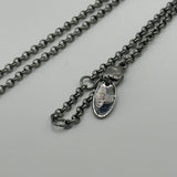 VIVIENNE WESTWOOD SILVER CRYSTAL FLAT ORB NECKLACE