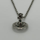 VIVIENNE WESTWOOD SILVER MULTI CRYSTAL ORB NECKLACE